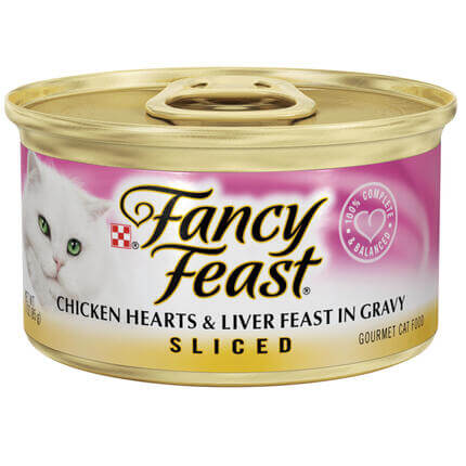 פנסי פיסט מזון לח ומלא לחתול נתחי לבבות עוף וכבד_50000434640_12558933